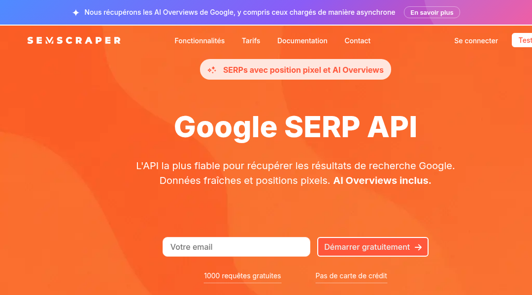 Aperçu du site Semscraper